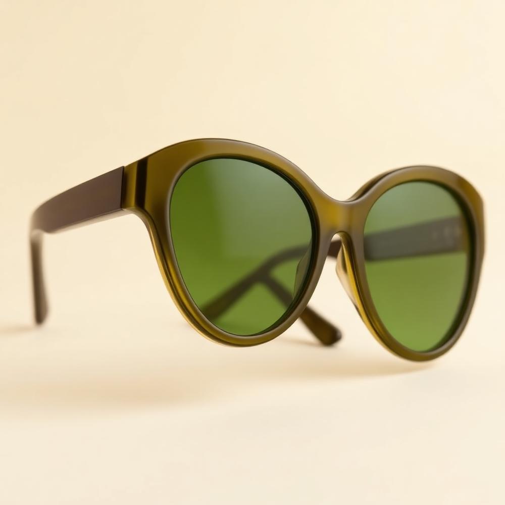 Olive Cat-Eye eyewear frame, Premium Acetate